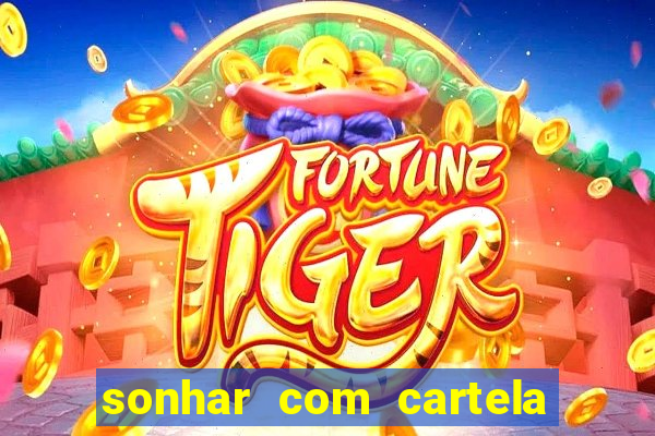 sonhar com cartela de bingo